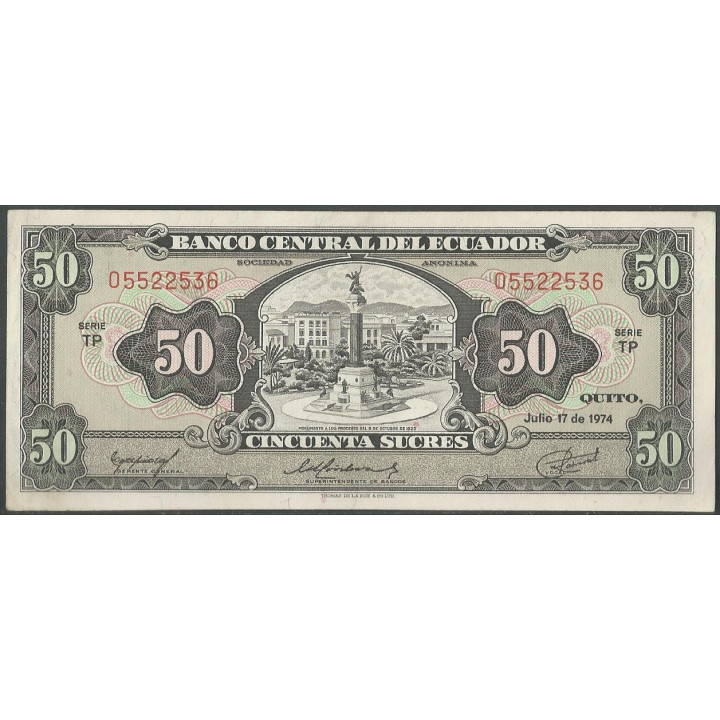 Ecuador 50 Sucres 17 Jul 1974 TP P116d
