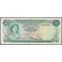 Bahamas 1 Dollar L1968 P27a