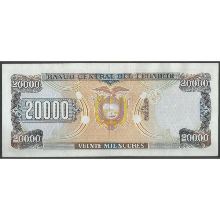 Ecuador 20.000 Sucres 10 Mar 1999 AF reverso