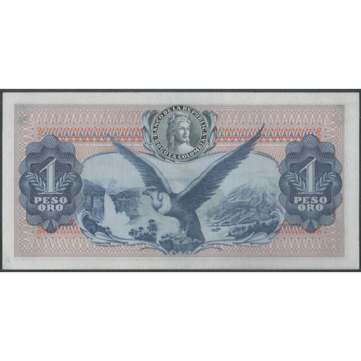 Billete de 1 Peso 20 jul 1967 BGW061 reverso
