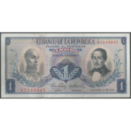 Billete de 1 Peso 12 Oct 1963 BGW051