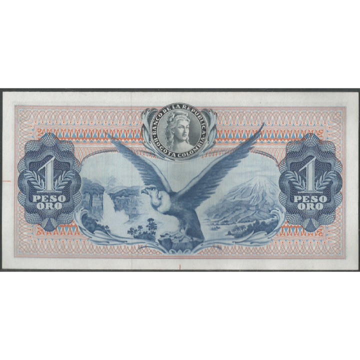 Billete de 1 Peso 12 Oct 1963 BGW051 reverso