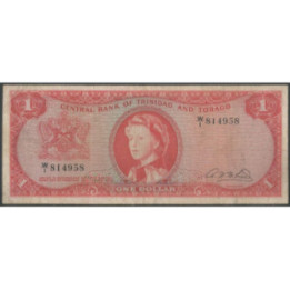 Trinidad y Tobago 1 Dollar L1964 Firma 2 P26b