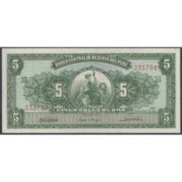 Peru 5 Soles 18 Jun 1965 P83a