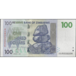 Zimbabwe 100 Dollars 2007 P69