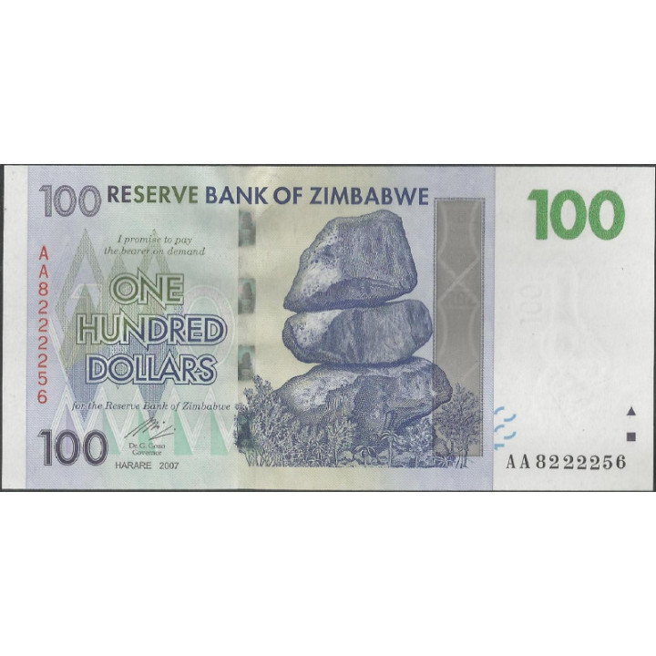 Zimbabwe 100 Dollars 2007 P69