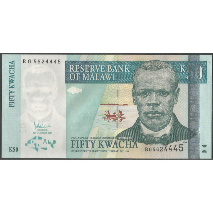 Malawi 50 Kwacha 31 Oct 2007 P53c