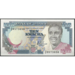 Zambia 10 Kwacha ND1989-91 P31a