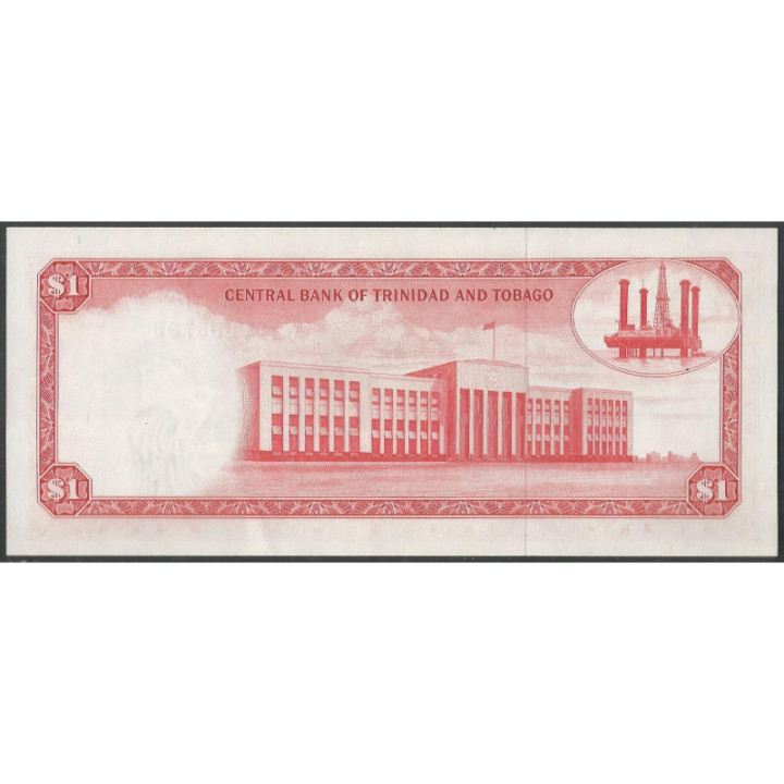 Trinidad y Tobago 1 Dollar L1964 (1971) P30a reverso