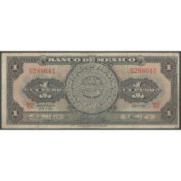 Mexico 1 Peso 25 Ene 1961 Serie KA P59g