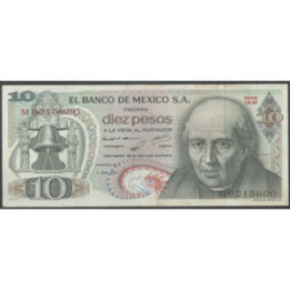 Mexico 10 Pesos 3 Feb 1971 Serie 1AM P63d