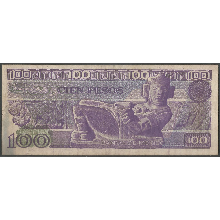 Mexico 100 Pesos 27 Ene 1981 Serie SM P74a reverso
