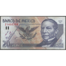 Mexico 20 Pesos 23 Abr 1999 Serie BZ P106d