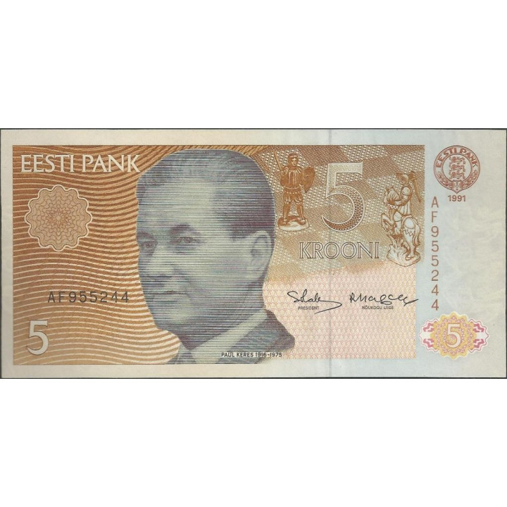 Estonia 5 Krooni 1991 P71a