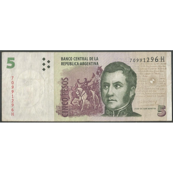 Argentina 5 Pesos ND2003 Serie H P353c