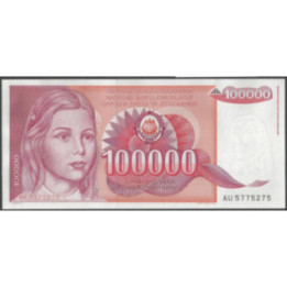 Yugoeslavia 100.000 Dinara 1 May 1989 P97