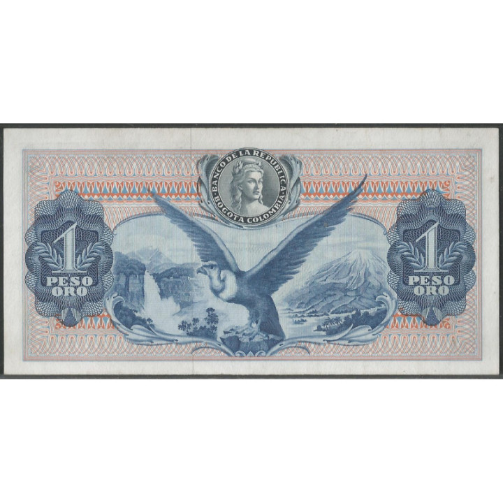 Billete de 1 Peso 2 ene 1964 BGW053 reverso