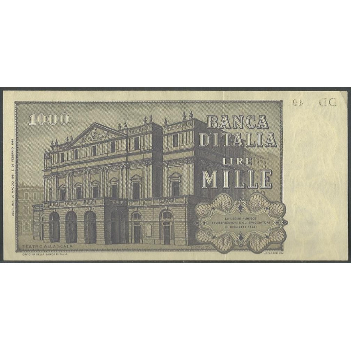 Italia 1.000 Liras 30 May 1981 P101g reverso