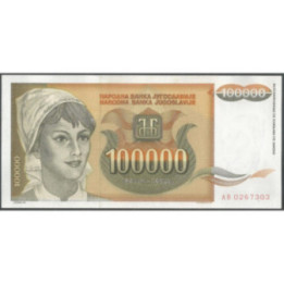 Yugoeslavia 100.000 Dinara 1993 P118