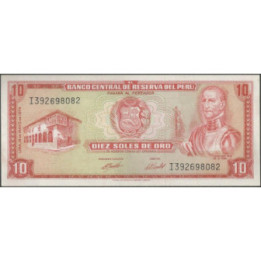 Peru 10 Soles 16 May 1974 P100c