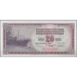 Yugoeslavia 20 Dinara 12 Ago 1978 P88a