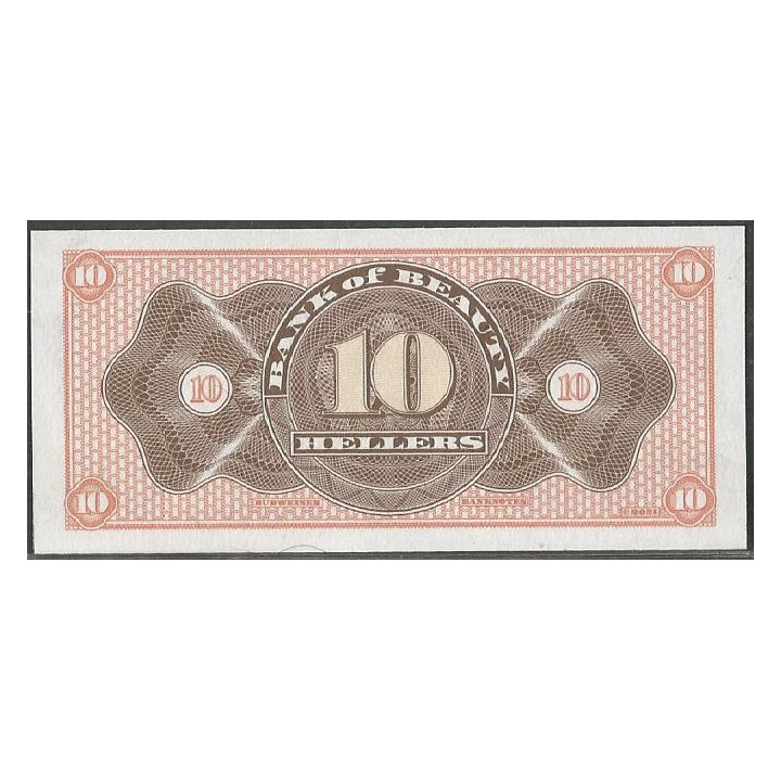 Bank of Beauty 10 Deset Haleru 2021 reverso