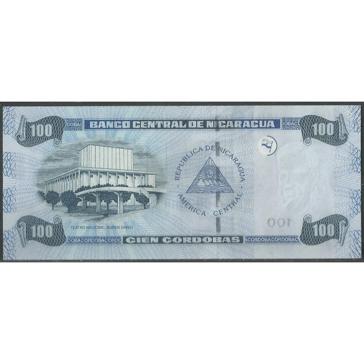 Nicaragua 100 Cordobas 2002 P194 reverso