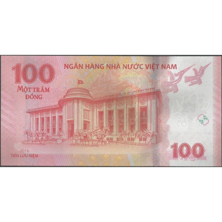 Vietnam 100 Dong 2016 P125 reverso