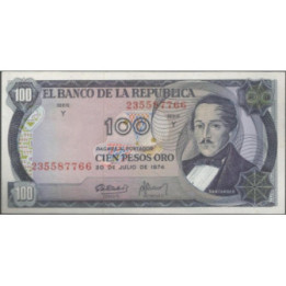 Billete de 100 Pesos 20 Jul 1974 BGW305