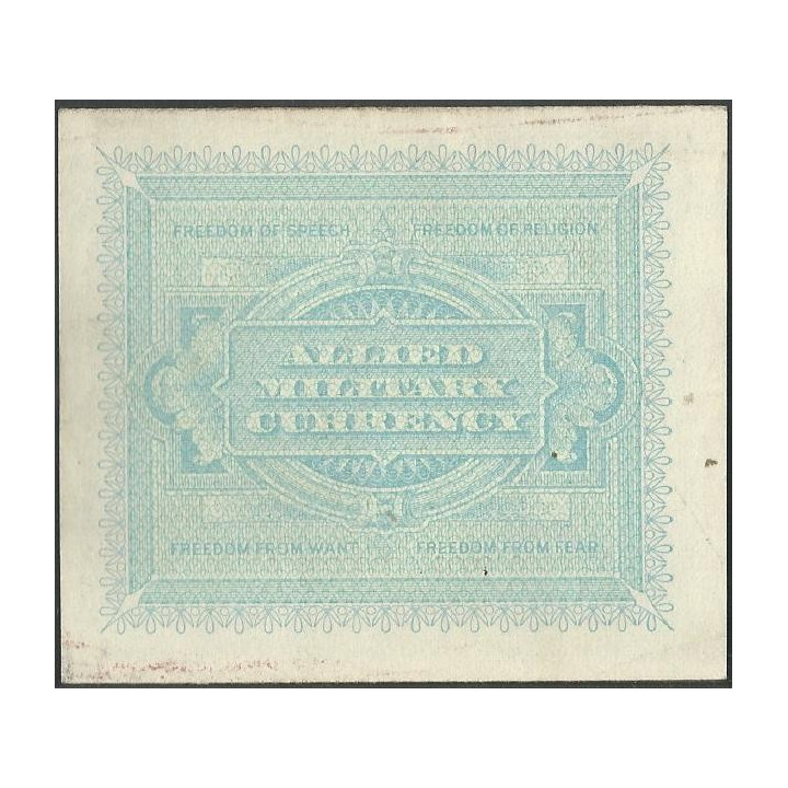Italia 5 Liras 1943 PM12 reverso