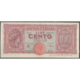Italia 100 Liras 12 Dic 1944 P75a
