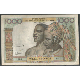 Africa Occidental Francesa, 1.000 Francs 17 Sep 1959 P4