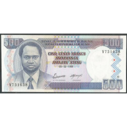 Burundi, 500 Francs 5 Feb 1995 P37A