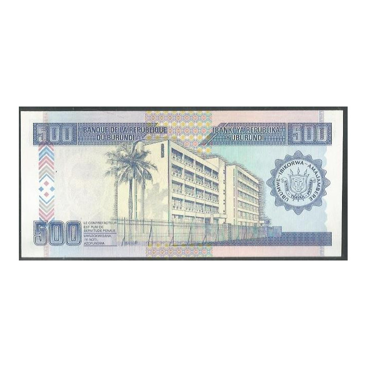 Burundi, 500 Francs 5 Feb 1995 P37A