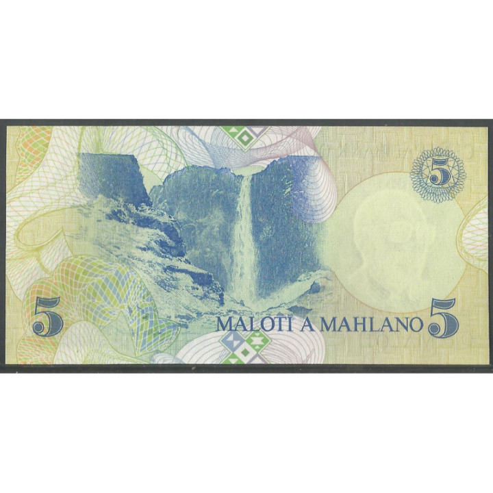 Lesotho 5 Maloti 1989 P10a reverso