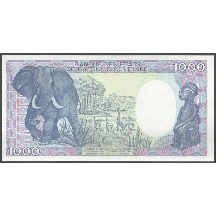 Camerun, 1.000 Francs 1 Ene 1990 P26b