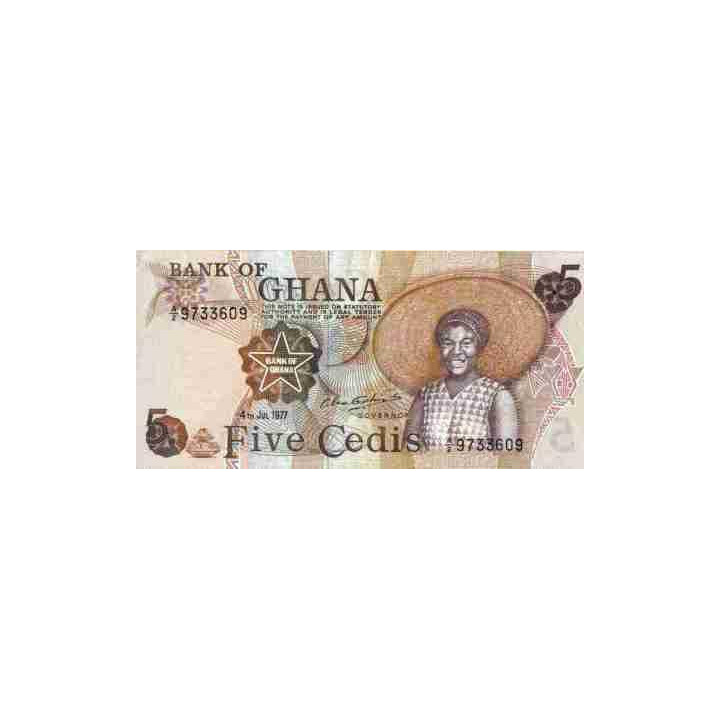 Ghana 5 Cedis 4 Jul 1977 P15b
