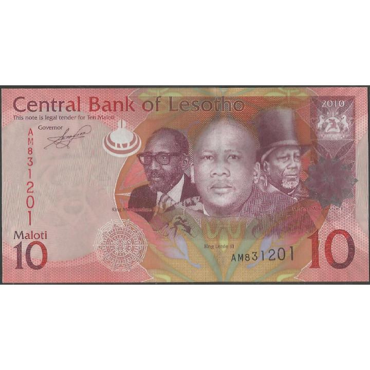 Lesotho, 10 Maloti 2010 P21a