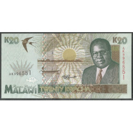 Malawi, 20 Kwacha 1 Jun 1995 P32