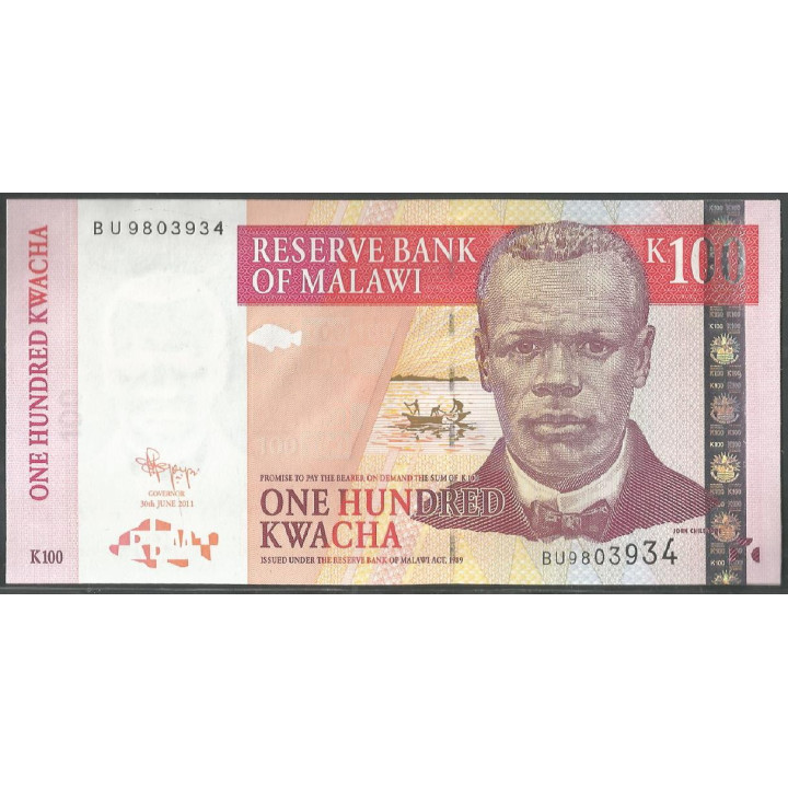Malawi, 100 Kwacha 30 jun 2011 P54C