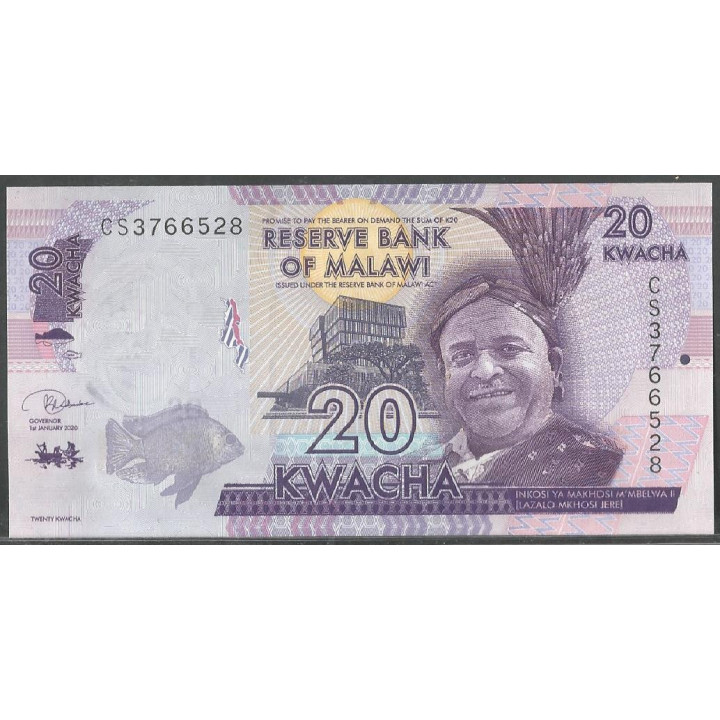 Malawi 20, Kwacha 1 Ene 2020 P63f