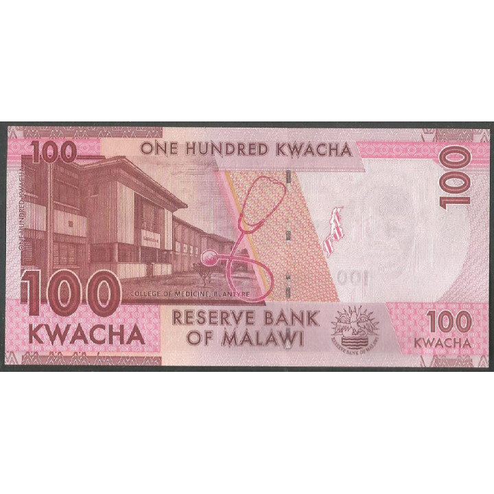 Malawi, 100 Kwacha 1 Ene 2024 P65f