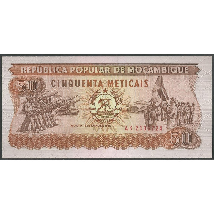 Mozambique, 50 Meticais 16 Jun 1986 P129b