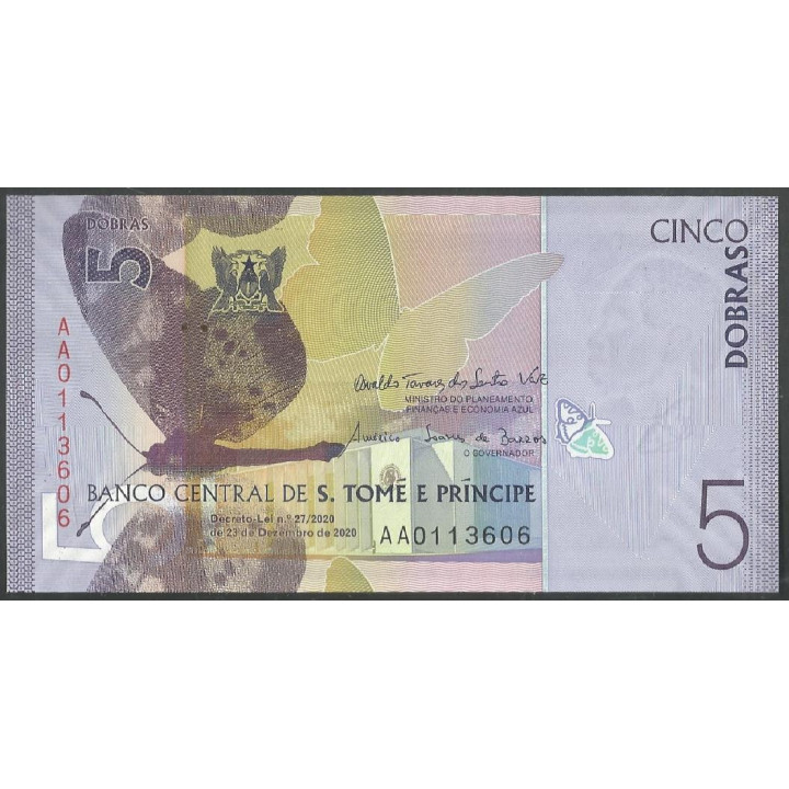 St Tome e Prince, 5 Dobras 23 Dic 2020 P76