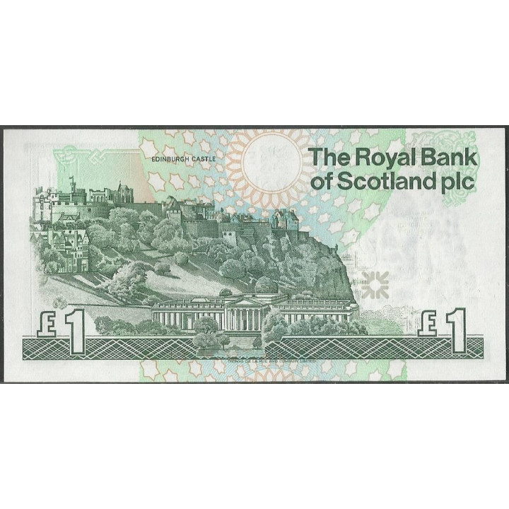 Escosia 1 Pound 8 Dic 1992 P356a reverso