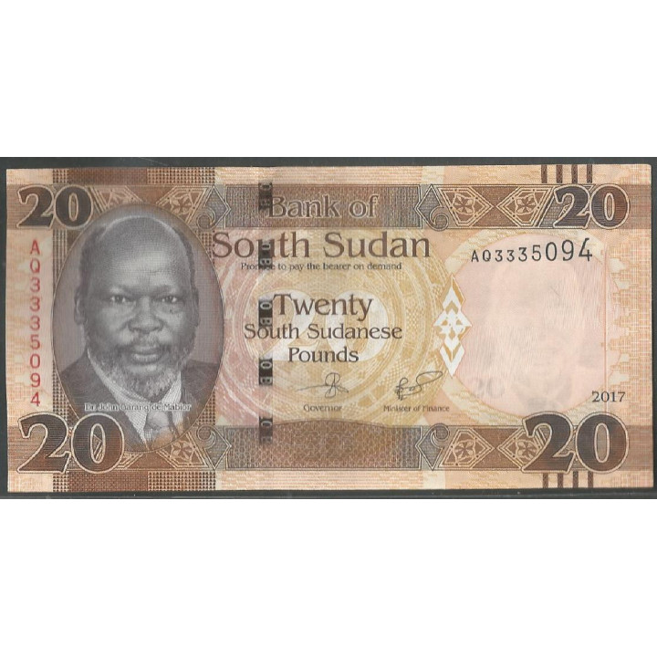 Sudan del Sur, 20 Pounds 2017 P13c
