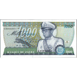 Zaire, 1.000 Zaires 14 Oct 1985 P31