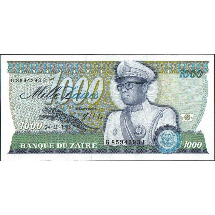 Zaire, 1.000 Zaires 14 Oct 1985 P31