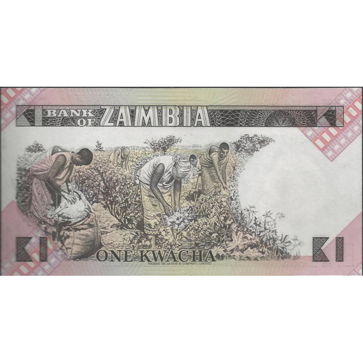 Zambia, 1 Kwacha ND1980-88 P23b
