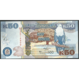 Zambia, 50 Kwacha 2014, 50 Aniv. independencia P55
